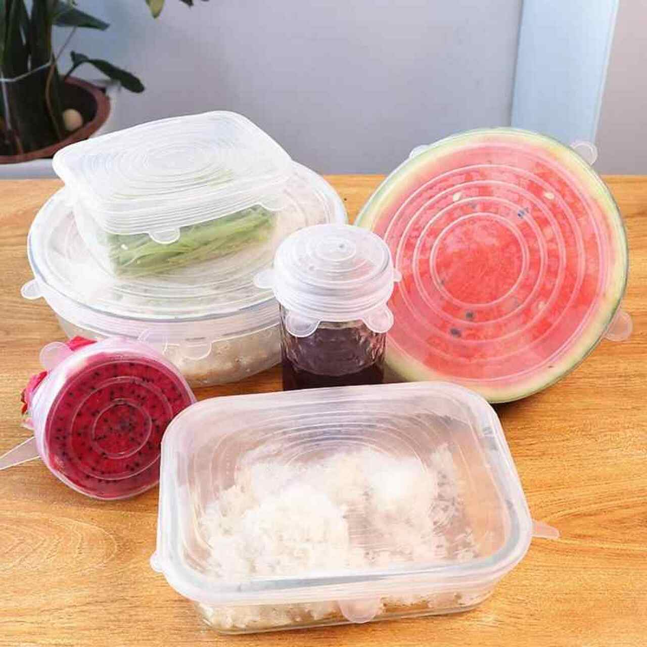 Reusable Stretch Silicone Lids (6 pcs)