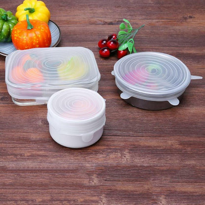 Reusable Stretch Silicone Lids (6 pcs)