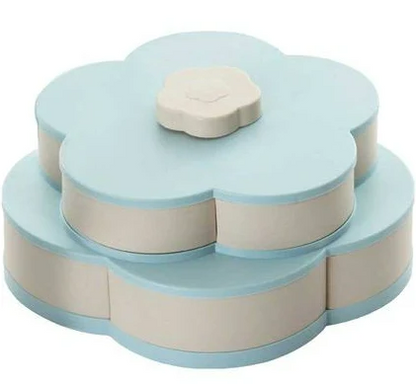 Flower Shape Rotating Snack Container (2 tier)